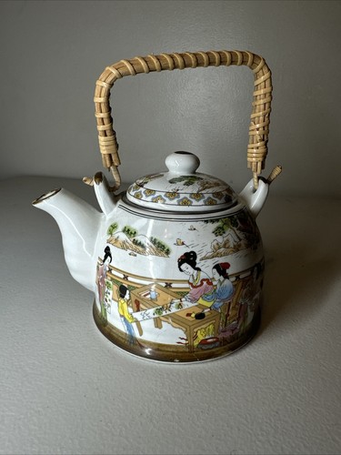 中国　人間国宝　急須　Tea Pot Chinese Yu Tai Porcelain Tea Pot 4.5