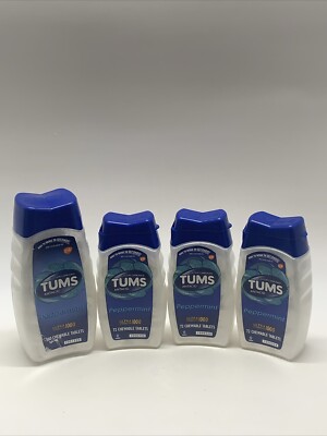 (Lot of 4) TUMS Ultra Strength Chewable Antacid for Heartburn (376 Count, READ)