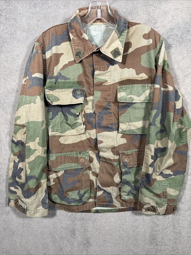 M81 Camo Jacket Mens Small Short Green Woodland Tropical