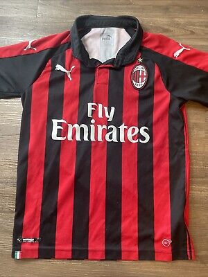 ac milan 2018 19 home football soccer jersey puma 754419 06 men sz xl 116007156341