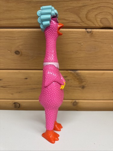 Grandma Chicken Ja-Ru Squawking Chicken Noise Maker Squeak Squeezable Prank 13"