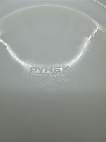 SET OF 3 VINTAGE PYREX TABLEWARE 9" BLUE BAND PLATES  & 1 ANCHOR HOCKING PLATE
