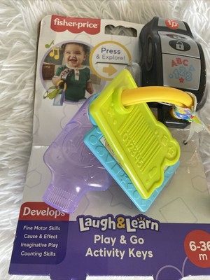 Fisher-Price Laugh & Learn Baby Travel Toy Play & Go Activity Keys