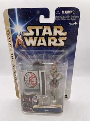 Star Wars Attack Of The Clones WA-7 Dexter s Diner Waitress Droid Hasbro 2003