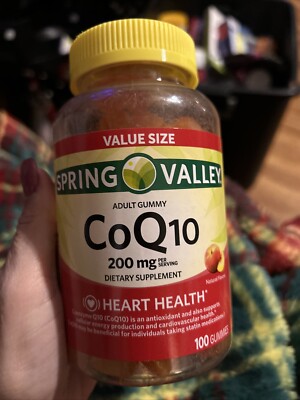 Spring Valley CoQ10 Heart Health Adult Gummies, 200mg, 100 Count Sealed