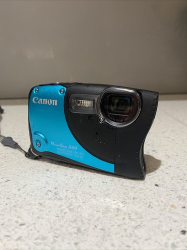 Canon PowerShot D20 12.1MP Digital Camera With Battery - Blue, Pl