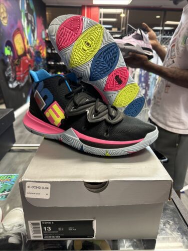 Nike Kyrie 5 'Just Do It”'Black Pink Basketball Shoes AO2918 Nike Kyrie 5 'Just Do It”'Black Pink Basketball Shoes AO2918