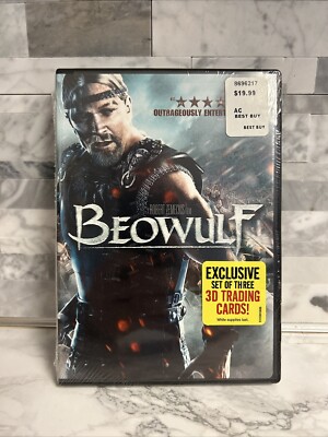 Beowulf (DVD, 2008) w/Exclusive Best Buy  3D Trading Cards NEW! UNRATED!