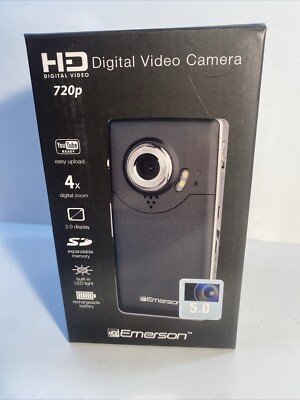 Emerson HD 720P EVC1700RD 4x Zoom Digital Video Camera - Black