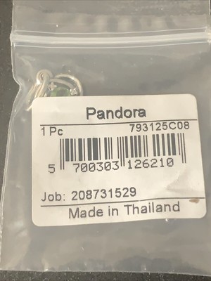 New Authentic Pandora August Spring Green Eternity Circle Dangle Charm 793125C08