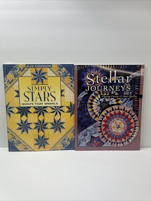 Stellar Journeys and Simply Stars Lot of 2 Quilt Books