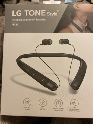 lg tone style hbs sl5 bluetooth wireless stereo neckband earbuds black 165002924921