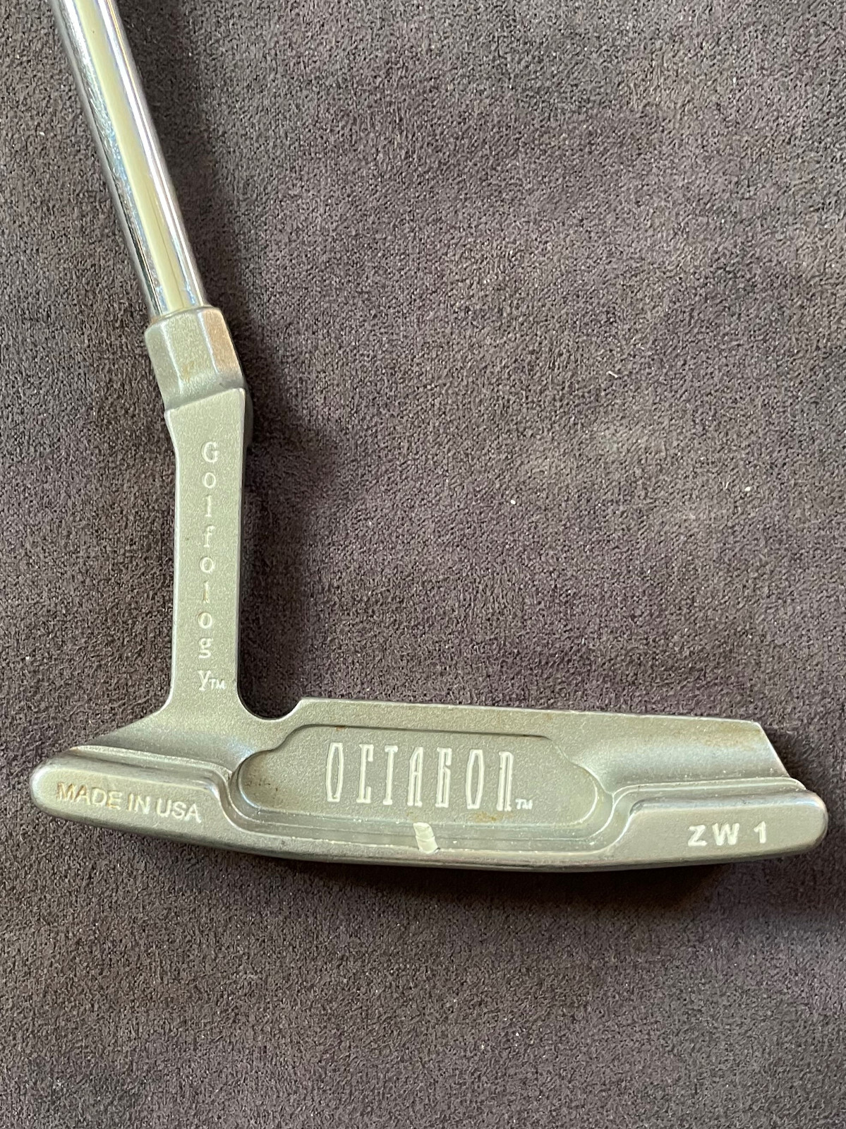 Golfology Octagon ZW 1 putter, used, thick grip, 35
