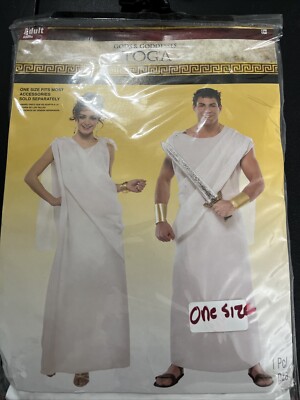  GODS & GODDESSES WHITE TOGA ADULT STANDARD UNISEX One Size HALLOWEEN Costume