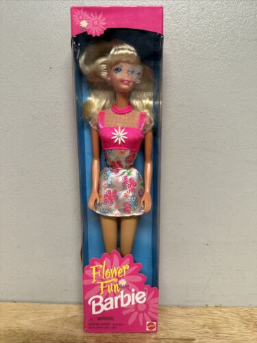 NEW Mattel Vintage 1996 Flower Fun Barbie Doll In The Box NEW Mattel Vintage 1996 Flower Fun Barbie Doll In The Box