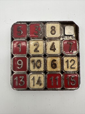 Vintage 15 Numbers Slide Puzzle