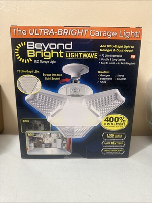 20-Watt 72 LED Lamp Lights 6500K Garage Beyond Bright Screw Into Socket Install