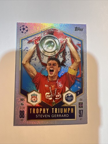 スパイダーマン トレーディングカード　topps STEVEN GERRARD TOPPS Match Attax 24/25 TROPHY TRIUMPH Card