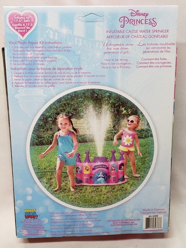 What Kids Want! Disney Princess Inflatable Castle Water Sprinkler/New