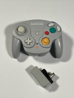 Official Nintendo GameCube Wireless Wavebird Controller W/ Receiver Dongle OEM 