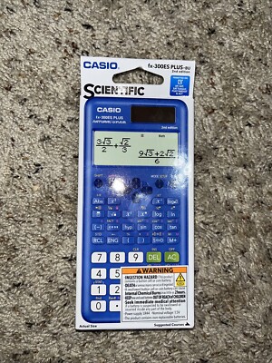BLUE Casio Scientific Calculator FX-300ES PLUS-BU 2nd Edition ACT SAT PSAT