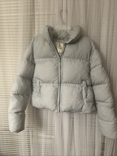 I/A Icon Apparel Winter Puffer Jacket Women Sz M Silver