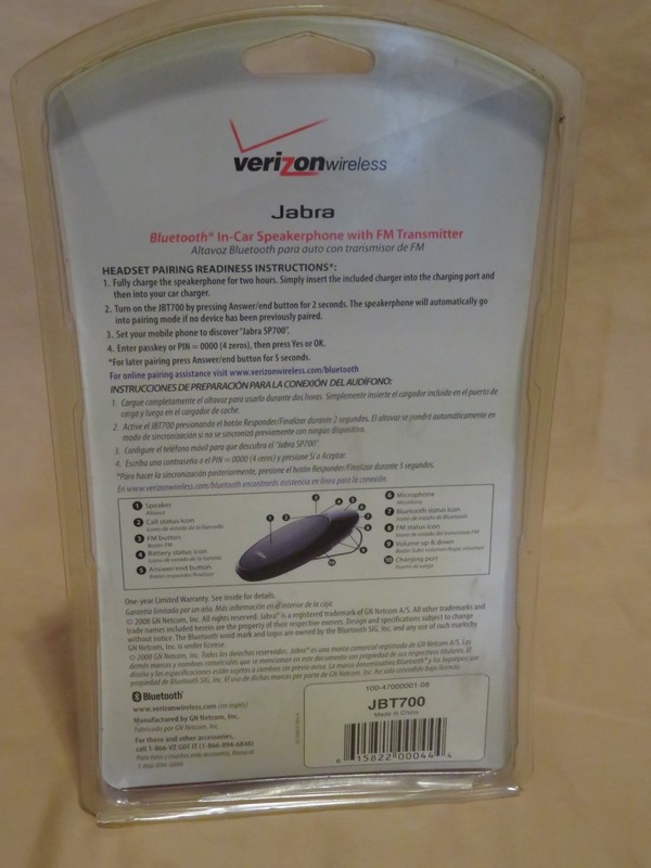New Jabra JBT700 Bluetooth In-Car Speakerphone with FM Transmitter Universal