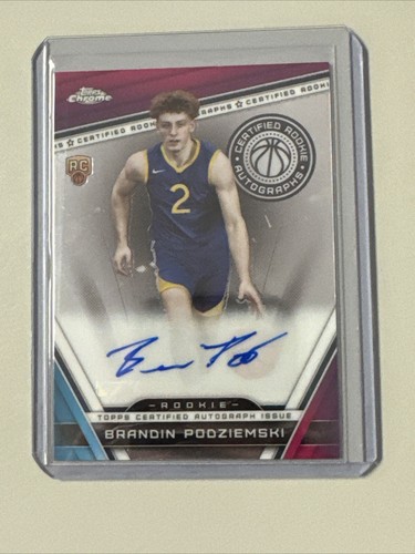 2023-24 Topps Chrome Brandin Podziemski Certified Rookie