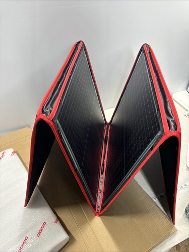 DOKIO 160W 18V Portable Solar Panel Kit (ONLY 9lb) Folding 160w, Red ,black 