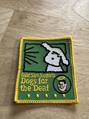 Vintage Embroidered Patch-GOOD SAM CLUB-Supports Dogs for the Deaf
