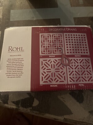 ROHL Decorative Shower Drain Cover DC3143PN  5'' x 5'' Matrix - Polished Nickel 