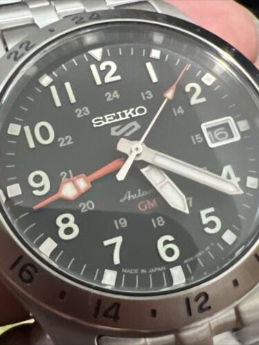 Pre-owned Seiko 5 Sports Automatic Gmt Black Dial Watch Ssk023(only This Month )❤️?