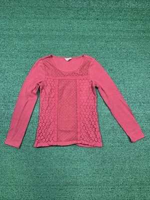 Lucky Brand Women s Size Medium Pull Over Red Blouse Top