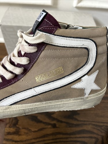 Pre-owned Golden Goose Nwb Suede/leather Slide Classic Sneakers Size 44 11 Tan Merlot