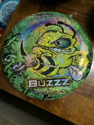 Discraft ESP SuperColor Full Foil Buzzz - Green Sparkle Chains Bee, New!