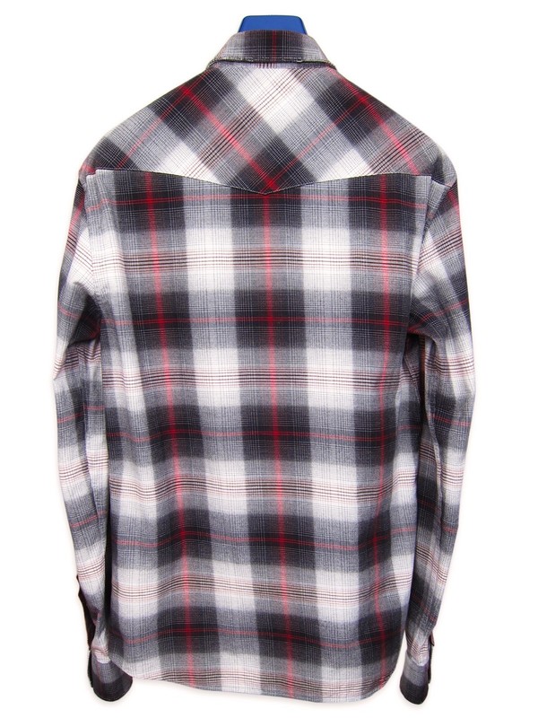 Balmain Red & Black Plaid Western Shirt SS10 sz. 38 Small | eBay