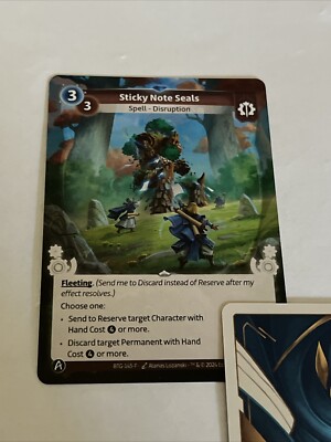 Altered TCG Single Card Axiom Rare Spell Sticky Seals