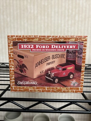 Ertl - 1932 Ford Delivery - Packed In Wooden Crate  - 1998 Anheuser Busch (H869)