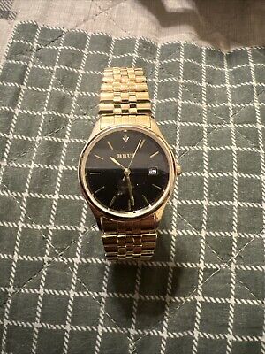 brut mens quartz watch daydate lbx 052 new battery 265029891486