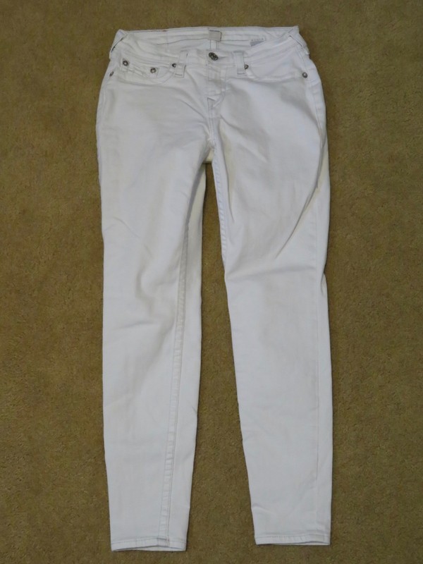 women's curvy fit white jeans