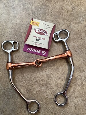 Weaver Leather Stainless Steel Copper Plated Thumb Snaffle Mouth 25-3130