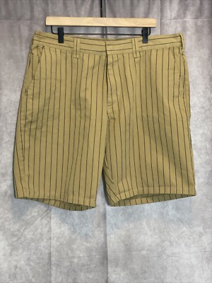 Supreme Mens Shorts Size 36 Flex Beige Tan Chino Flat Front