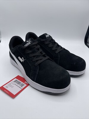 Puma Safety Women's Iconic Composite Toe Work Shoes, Black Suede, US 8.5 M (h19)