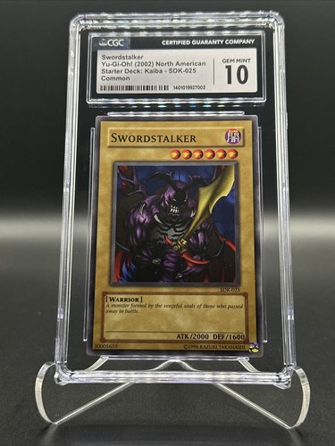 Swordstalker, Yu-Gi-Oh!, 2002, SDK-025, CGC Grade Gem Mint Swordstalker, Yu-Gi-Oh!, 2002, SDK-025, CGC Grade Gem Mint