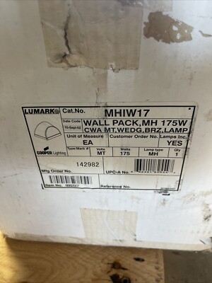 LUMARK MHIW17 175W MH MT Cutoff Z-Pak Wall-Pack Fixture Cooper Lighting Bronze