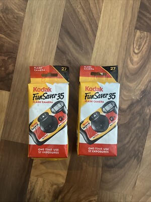 Kodak FunSaver 35 Flash Single Use 35mm Disposable Cameras 27 Exposures