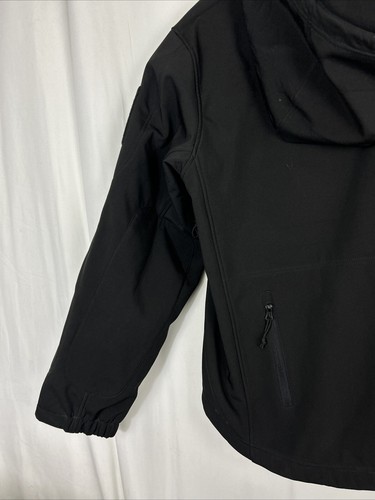 Rothco XL Tactical Jacket 9746 Black Full Zip Hooded Pockets Polyester