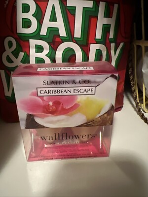 Bath & Body Works CARIBBEAN ESCAPE Wallflower Refill Bulbs - Boxed Set of 2 NEW