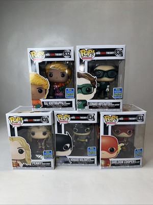 Funko Pop! Big Bang Theory as DC heroes set  SDCC 2019 exclusives all NIB no dmg