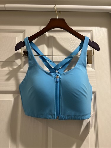NWT Lululemon Energy Bra High Support * Zip Front Kayak Blue